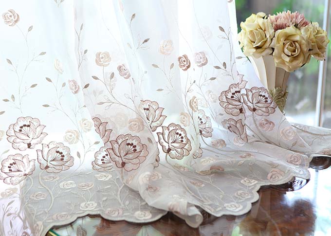 贅沢な刺繍レースカーテン | 1cm刻みのカーテン | パーフェクト 