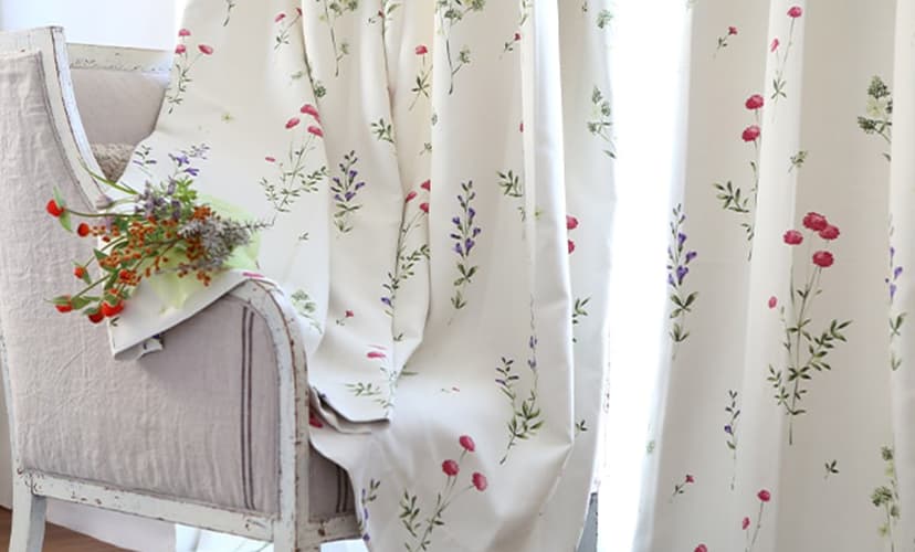 圧倒的な華やかさを窓辺に 花柄カーテン 1cm刻みのカーテン パーフェクトスペースカーテン館
