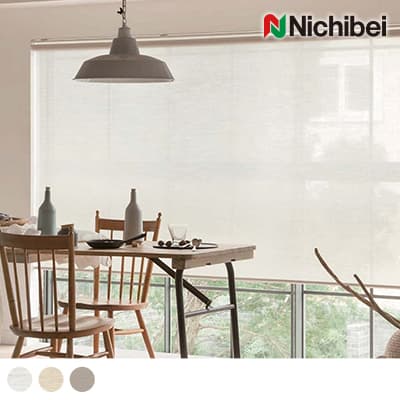 チェック柄のようなユニークな織りが特長のロールスクリーン ＜シュクル遮熱＞