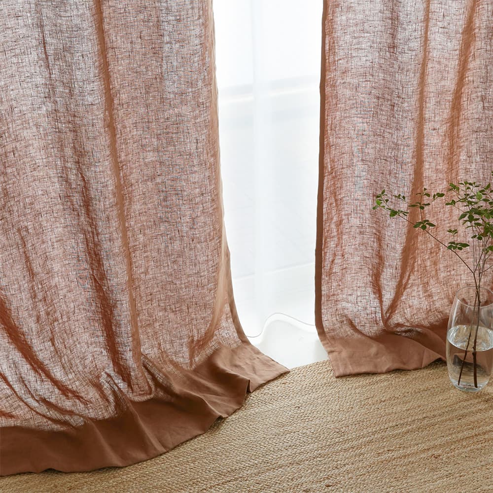 天然素材カーテン お好みで選べる44色展開のやさしい風合いの天然素材