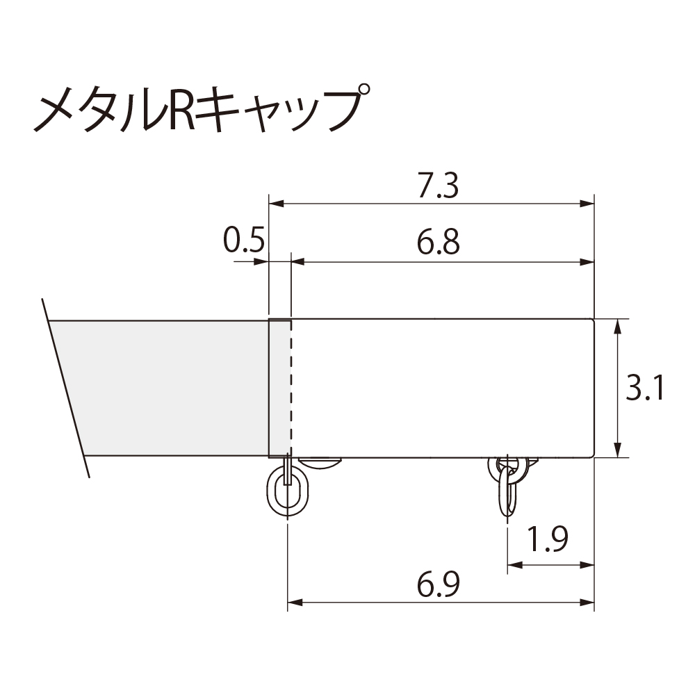 TOSO / レガートスクエア メタルRキャップ ダブル