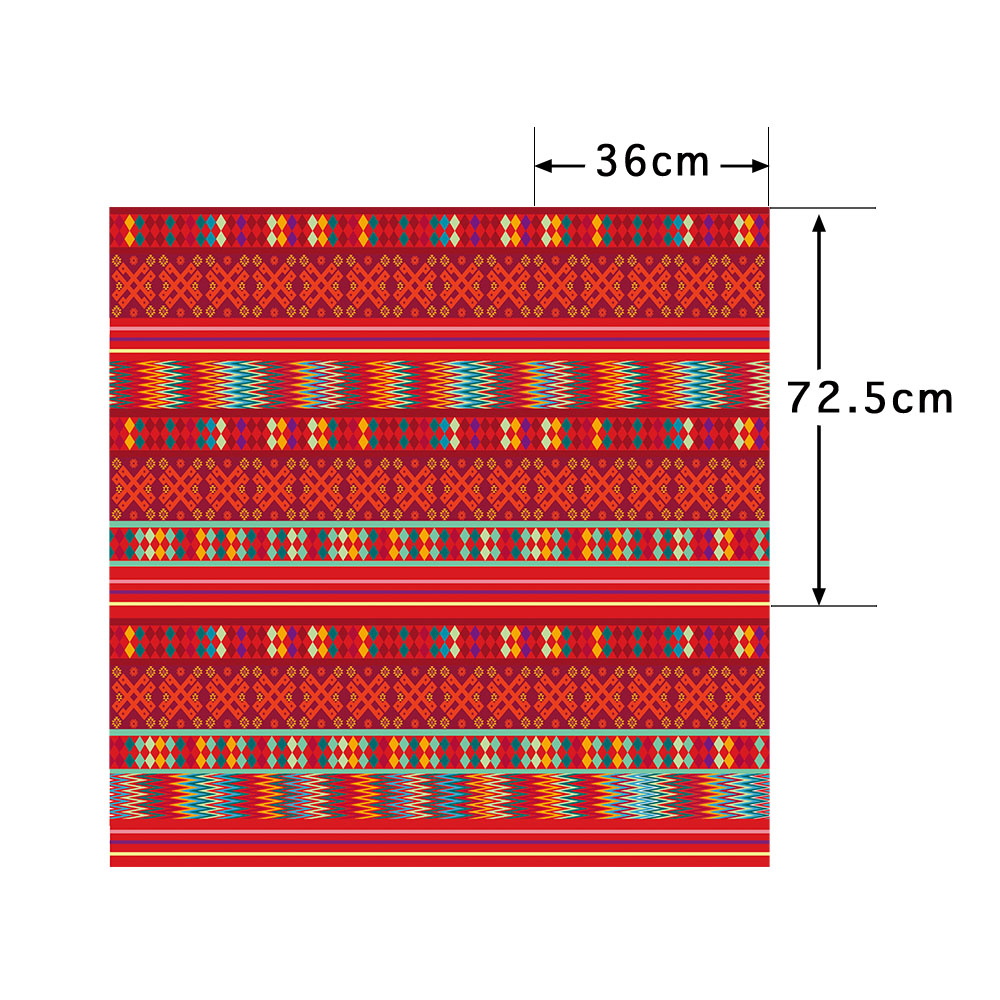 【柄の大きさ】タテ：72.5cm　ヨコ：36cm