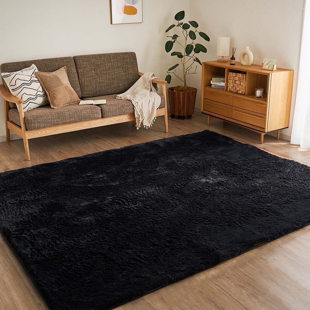 【最短・翌日出荷】ラグ 思わず触れたくなる♪至福のリラックスタイムを叶える高密度シャギーラグ<ラビレ>