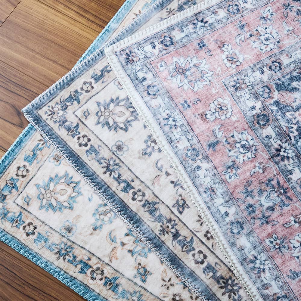 送料無料】ラグアンティーク絨毯風デザインがおしゃれな洗える