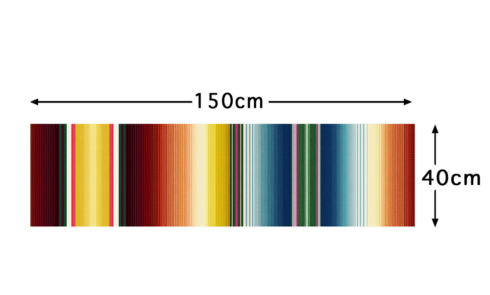 【柄の大きさ】ヨコ幅が150cm。カーテンの片側にぴったりと収まる大きな柄