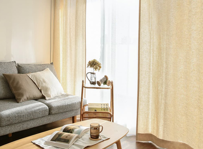 天然素材の風合いを楽しめる非遮光カーテン＜エブリデイ＞