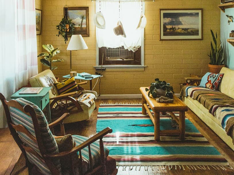 西海岸ヴィンテージインテリアのリビング