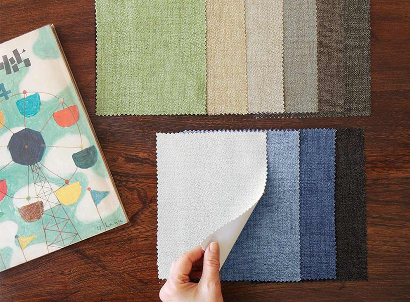 ざっくりした素朴な織り地の1級遮光カーテン。渋くて可愛い和テイストのカラー10色＜アトリエ＞