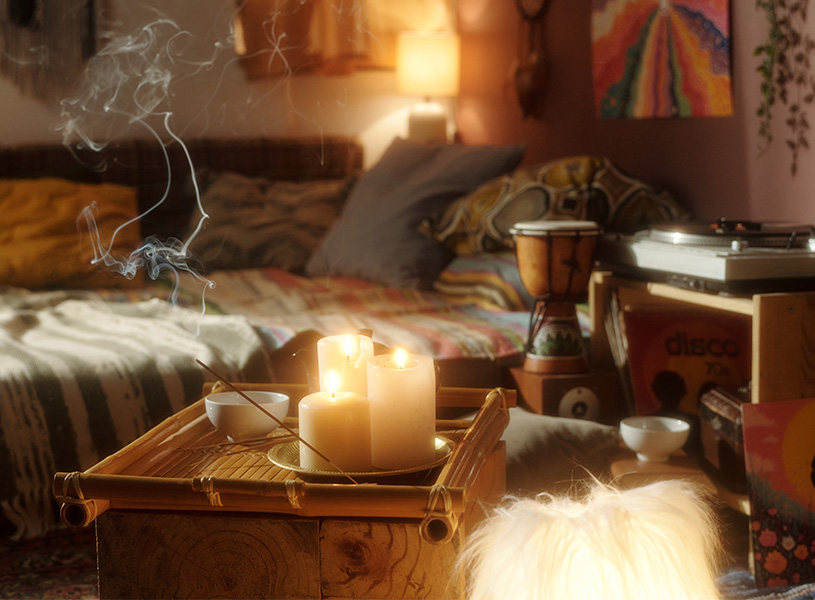 レトロな雰囲気が漂う、おしゃれなワンルーム