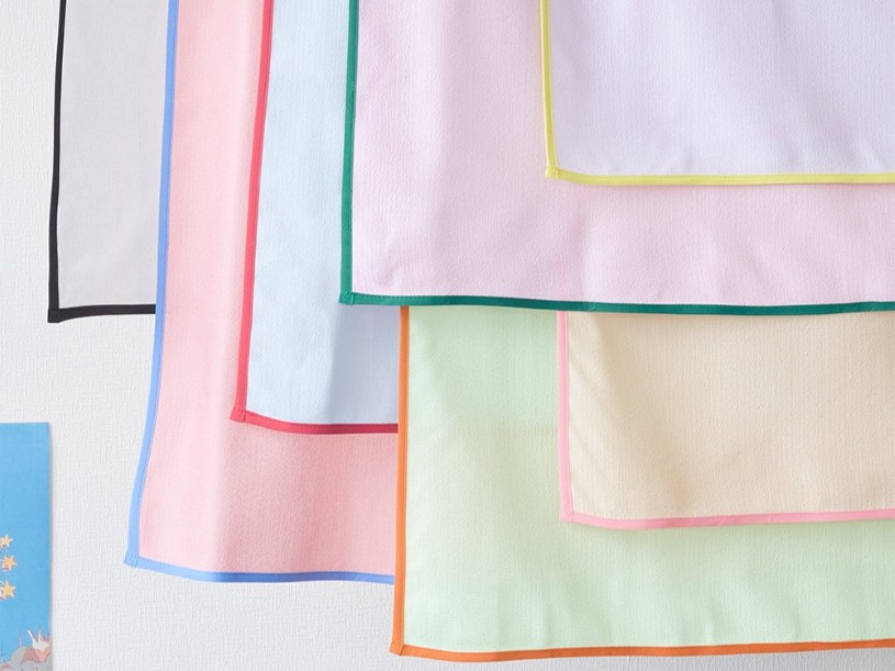 韓国風ポップインテリアに似合うカラフルなバイカラーのレースカーテンのカラーバリエーション7色